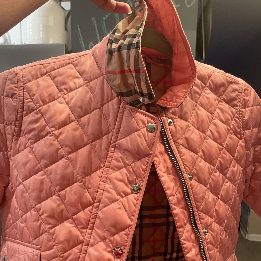 Special Pink Addition Burberry kids coat size 8
